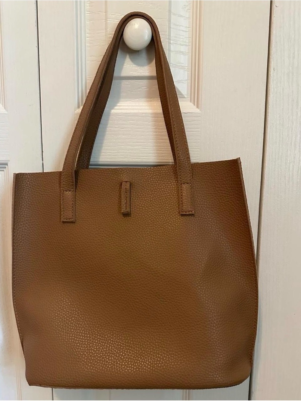 Classic Brown Leather Tote Bag